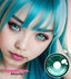 With these amazing teal gradient contacts that feature a distinct 4-tone painted manga-like design and dark black limbal ring, you can make the cutest anime cosplay possible. The CrazyLab Anime2 Green circle lenses ship fast from the USA and include a free contact lens case.