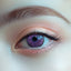Crazy Lab by Urban Layer Doll Violet colored contacts, offering cute big eye circle lenses for kawaii anime cosplay. Achieve bright purple dolly eyes with fast free shipping across the USA.