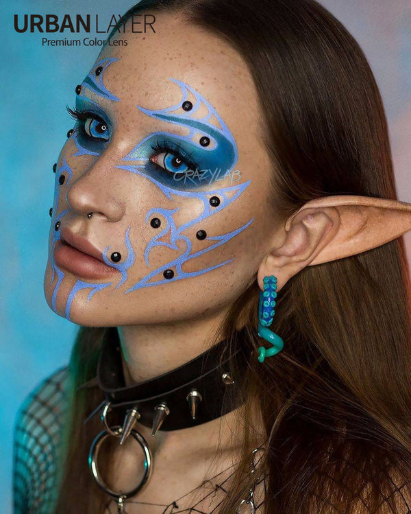 17mm Aquaman Blue Mini Sclera Circle Lenses | Yearly