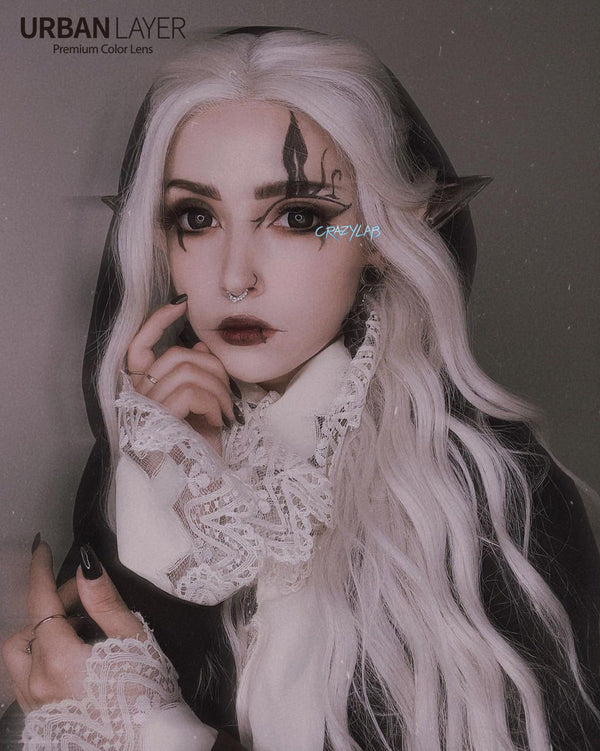 17mm Mini Sclera Black Circle Lenses | Yearly