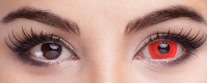 17mm Mini Sclera Red Circle Lenses | Yearly