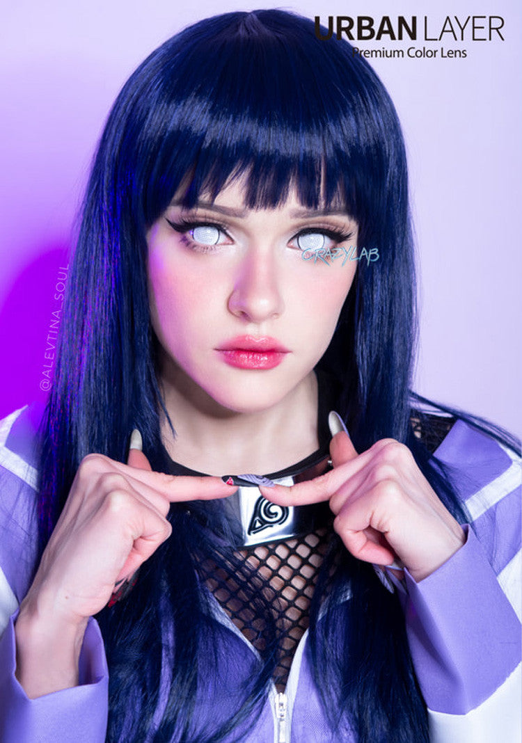 17mm White Mesh R Mini Sclera Circle Lenses | Yearly