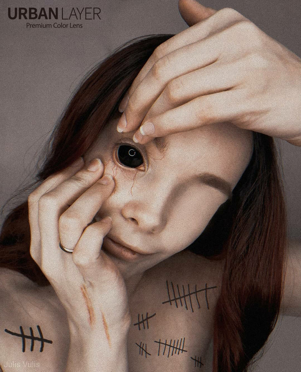 22mm Sclera Black Theatrical Lenses