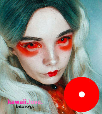 22mm Sclera Red Theatrical Lenses