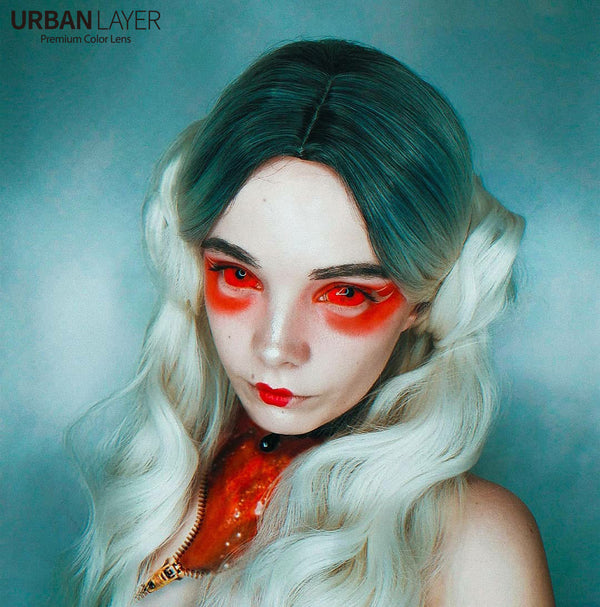 22mm Red Sclera full eye circle contact lenses by CrazyLab (USA fast and free shipping)