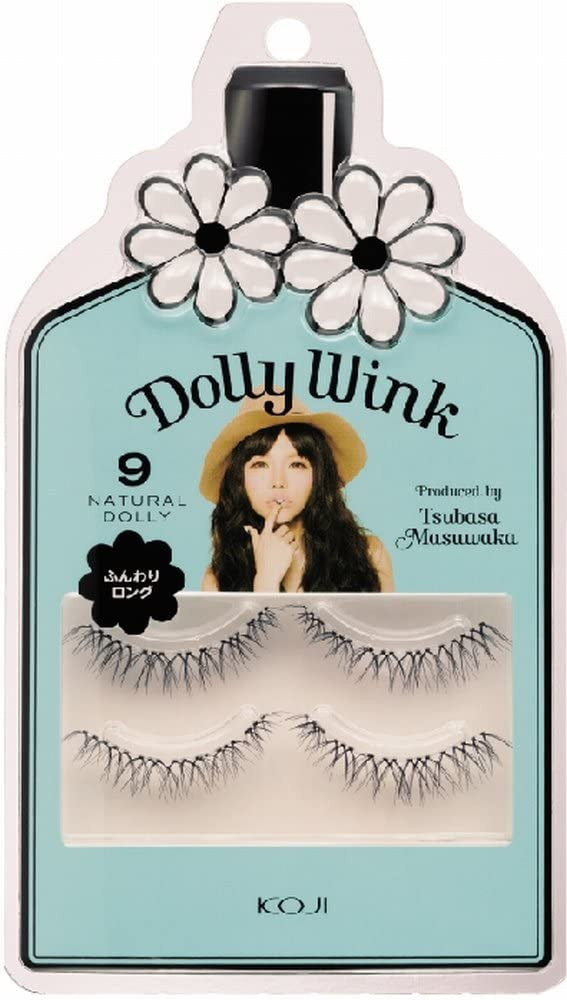KOJI Japan Dolly Wink False Lashes in #9 Natural Dolly make your eyes really pop and complete your cute dolly stare. These extra long and ultra cute faux eye lashes created by Japan top model Tsubasa Masuwaka ship fast from the USA.