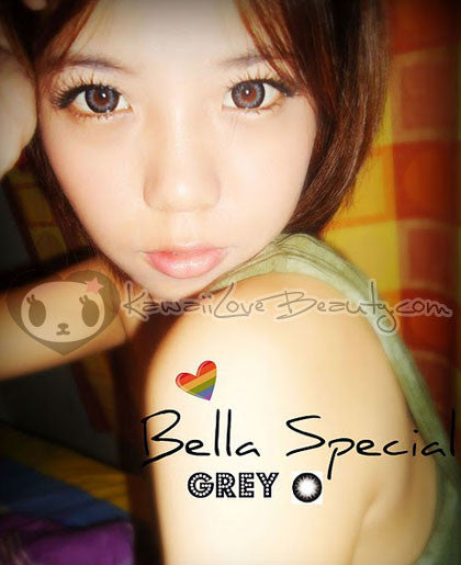 Vivid color and dolly eyes by GEO Xtra Bella WBS-205 grey circle lenses.