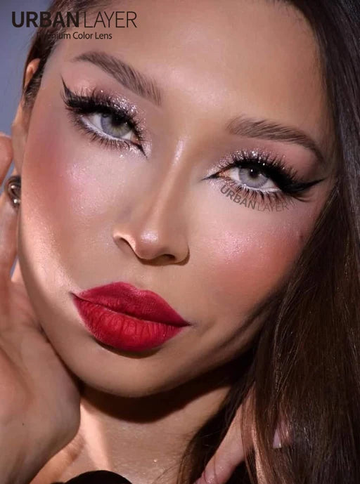 Angeles N Ash Gray Colored Lenses | Yearly Contacts Secondary image