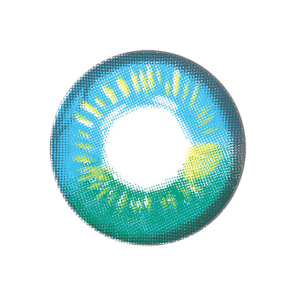 Create the cutest anime cosplay with these awesome aqua and teal gradient contacts with a unique 4-tone painted manga-like design. CrazyLab Anime Turquoise circle lenses come with a free contact lens case and ships fast from the USA.