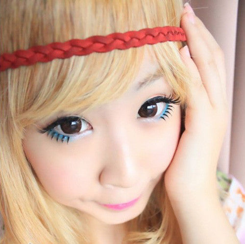 Hyper-sized eyes in dark brown. Choco circle lenses by Barbie (Dueba) ship fast from the USA.