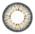 Barbie (Dueba) Puffy 3-Tones Grey circle lens design detail.