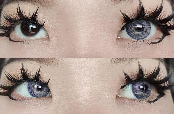 Gray Rain Circle Lenses | Yearly Lens