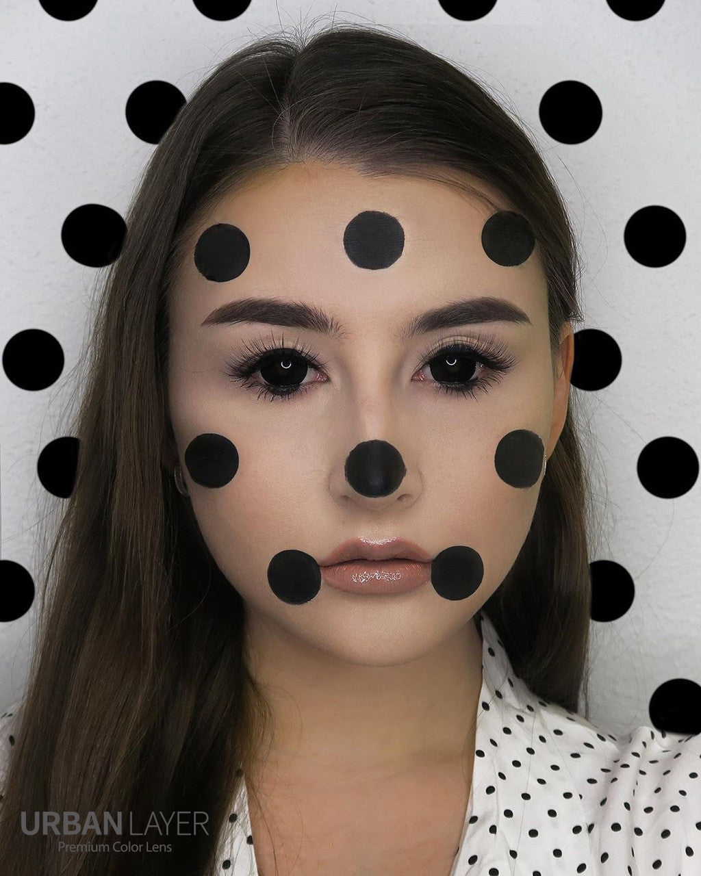 17mm Mini Sclera Black Circle Lenses | Yearly