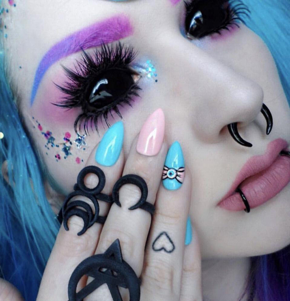 22mm Sclera Black Theatrical Lenses
