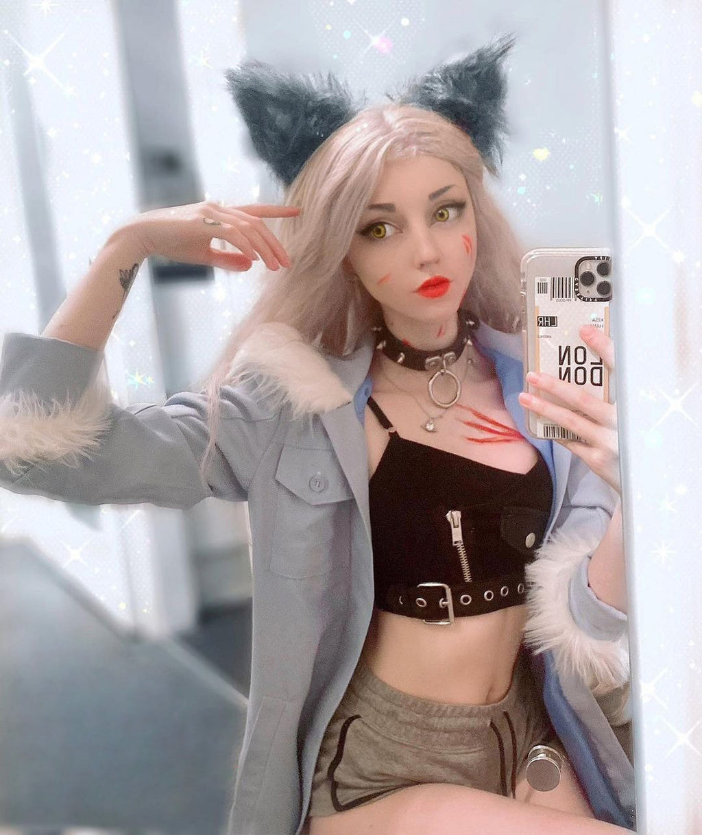Black Wolf Yellow Circle Lenses | 1 Year