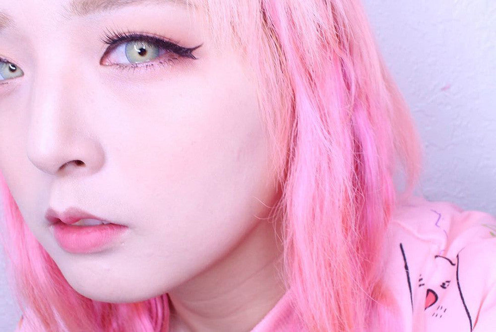 New York Grey hand-painted effect circle lenses by Urban Layer Korea, fast shipping from the USA