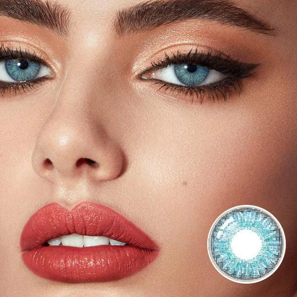 3 Tones Brilliant Blue Circle Lenses