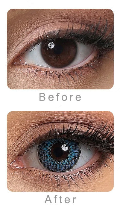 3 Tones Brilliant Blue Circle Lenses