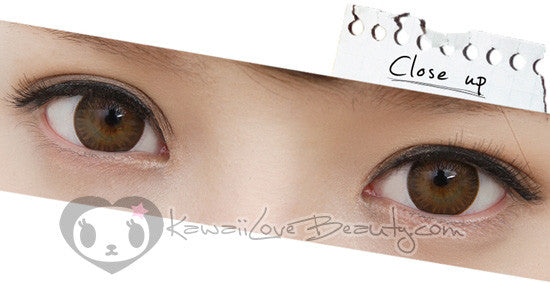 Geo Bella Brown (BS204) 2-tone colored contact lenses.
