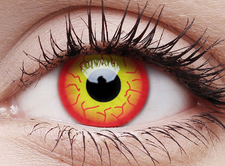 Crazy costume contact lenses in Darth Maul design