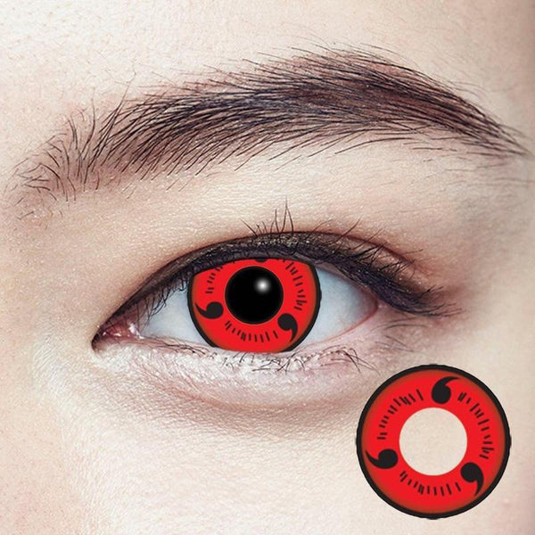 Naruto Sasuke Uchiha Sharingan Red Circle Lenses | 1 Year