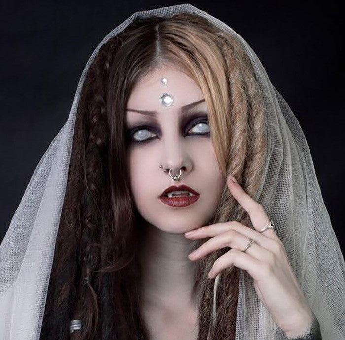 CrazyLab White Mesh circle lenses