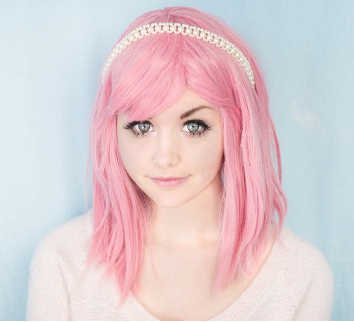 New! Rainbow Grey circle lenses by Sweety brand on light eyes. Main image