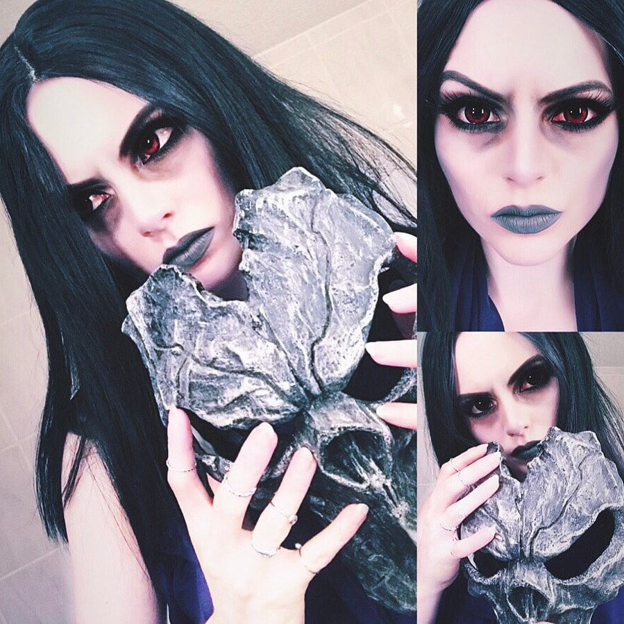 Urban Layer Tokyo Red circle lenses and silicone hydrogel colored contacts from Korea, shipping fast within the USA for all your cosplay and Halloween costume needs.