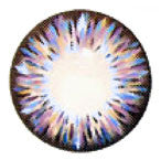 Circle lens tri-color design detail, Barbie Luna Blue.