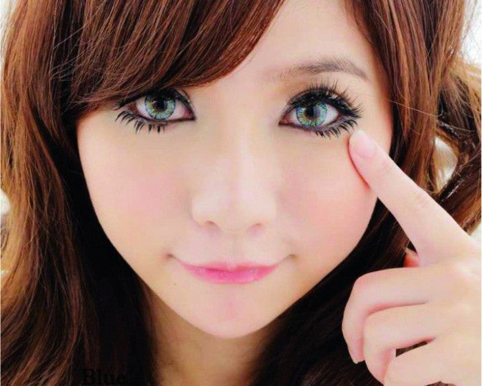 Get an ethereal forest fairy look with Barbie Luxury 3 Tone Blue circle lenses