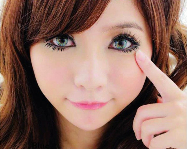Get an ethereal forest fairy look with Barbie Luxury 3 Tone Blue circle lenses