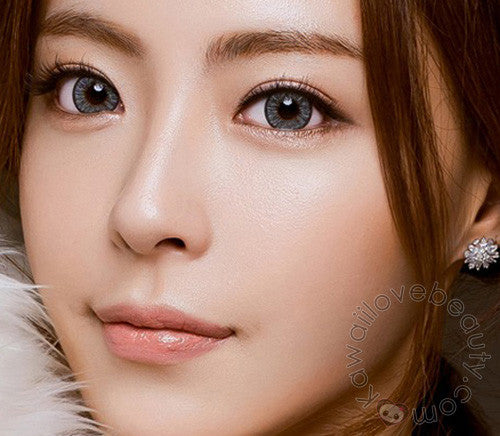 Cloud grey colored contact lenses / circle lenses.