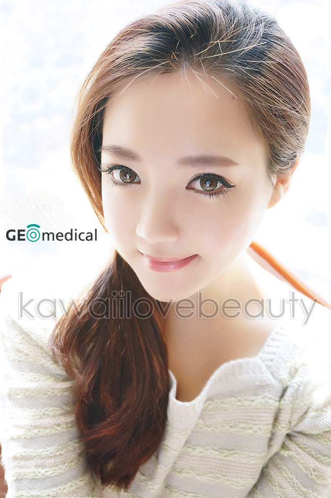 Naturally beautiful color change with Geo Eyes Cream Vanilla Brown circle lenses Main image
