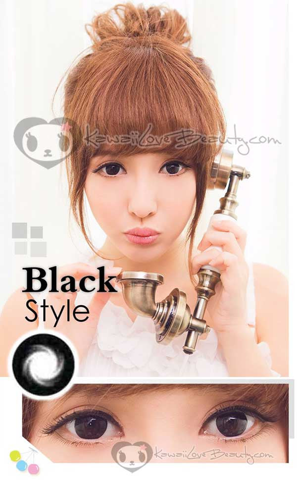 Hyper sized black circle lenses in Diva Black by Geo