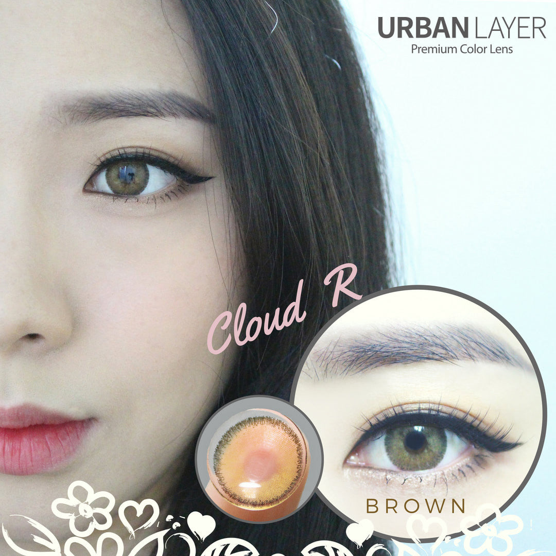 Cloud R Brown Circle Lenses | 1 Year