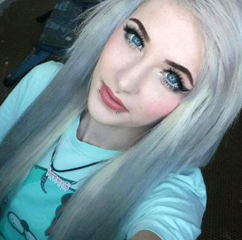 Cool Gray circle lenses are eye enhancing grey colored contacts