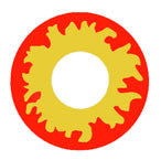 Crazy Flame red and yellow costume circle lenses