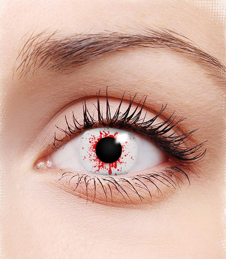 Crazy Bloodshot costume contact lenses ship fast from the USA
