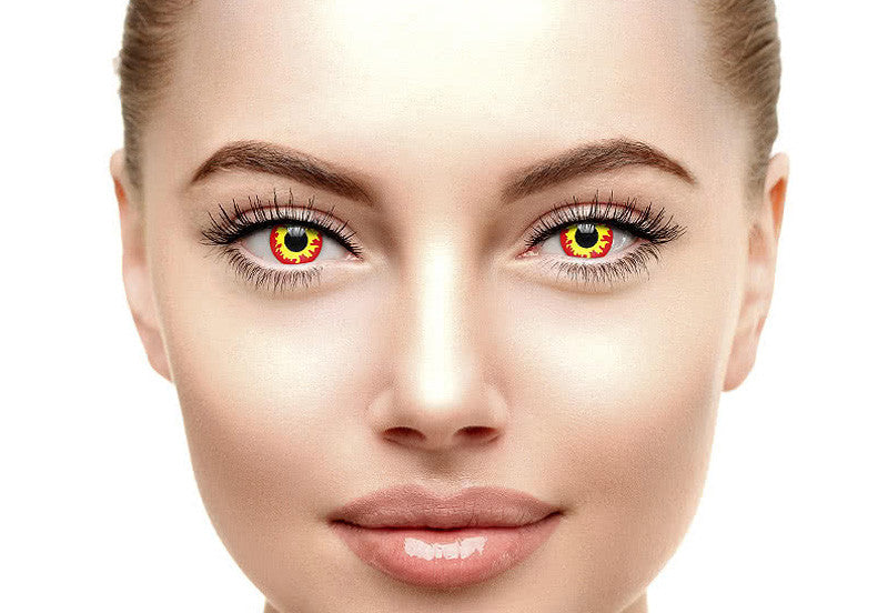 Crazy Flame Eyes special effects contact lenses