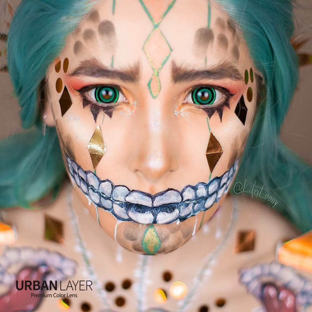 17mm Green Goblin cosplay circle lenses by CrazyLab Korea (USA ready stock, fast and *free shipping available)