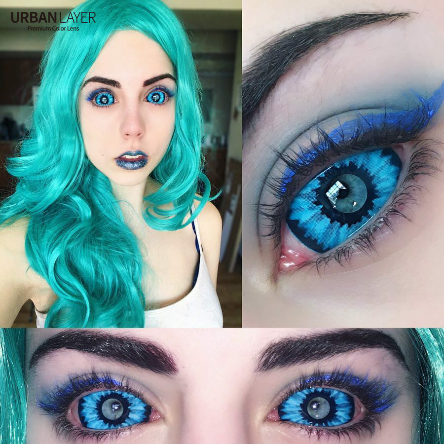22mm Sclera Elf Blue Theatrical Lenses
