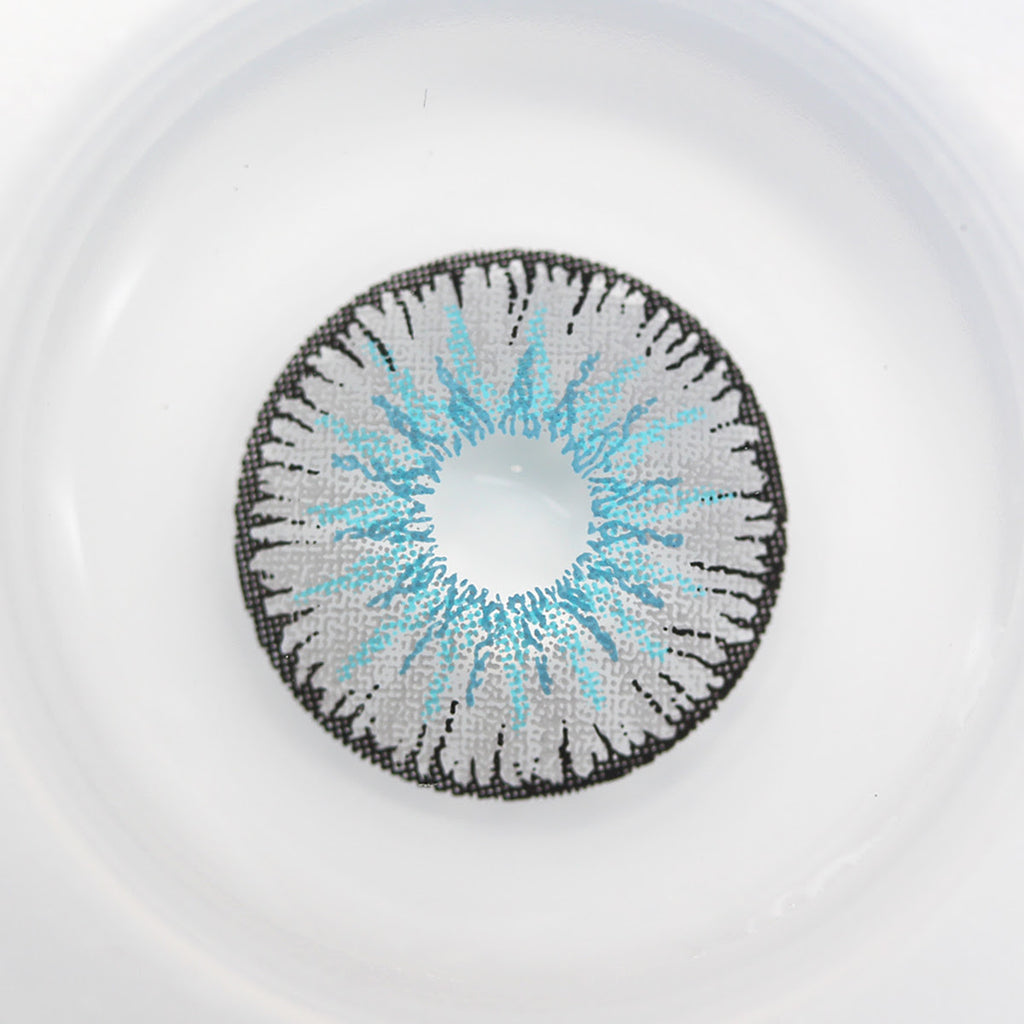 Crazy Lab by Urban Layer Doll Gray colored contacts, offering cute big eye circle lenses for kawaii anime cosplay. Achieve bright grey dolly eyes with fast free shipping across the USA.
