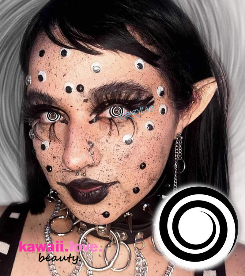 Black Spiral Colored Lenses | 1 Year