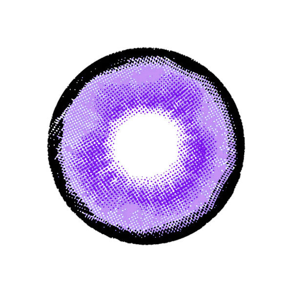 Embellish your eyes with supreme opaque and vividly bright color with Aqua Man Violet circle lenses by CrazyLab (USA in stock, fast shipping). These dramatic gradient purple cosmetic lenses make your eyes pop even from a distance with its defining black circle outer rim, making them effective for cosplay looks and more. Main image