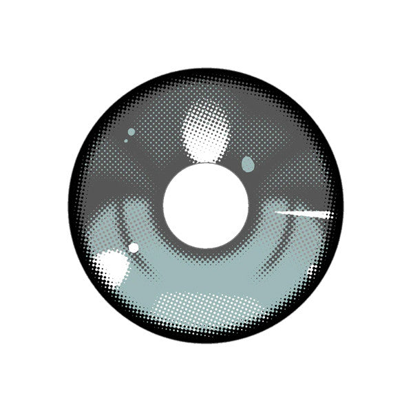 With these amazing grey gradient contacts that feature a distinct 4-tone painted manga-like design and dark black limbal ring, you can make the cutest anime cosplay possible. The CrazyLab Anime3 Gray circle lenses ship fast from the USA and include a free contact lens case.