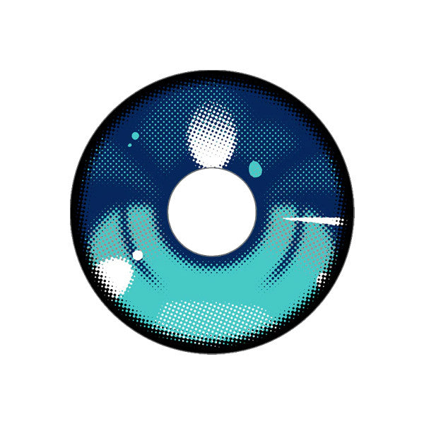 With these amazing blue gradient contacts that feature a distinct 4-tone painted manga-like design and dark black limbal ring, you can make the cutest anime cosplay possible. The CrazyLab Anime3 Blue circle lenses ship fast from the USA and include a free contact lens case.