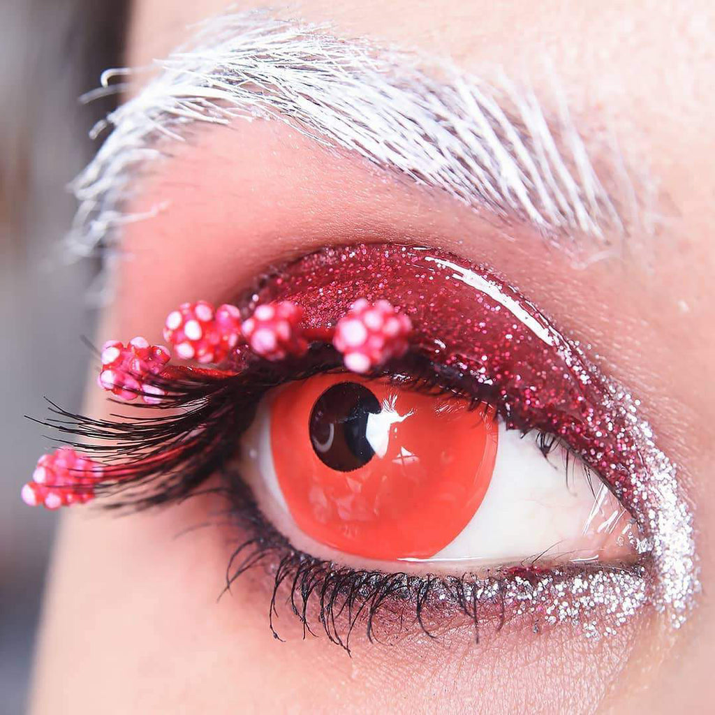 17mm Mini Sclera Red Circle Lenses | Yearly