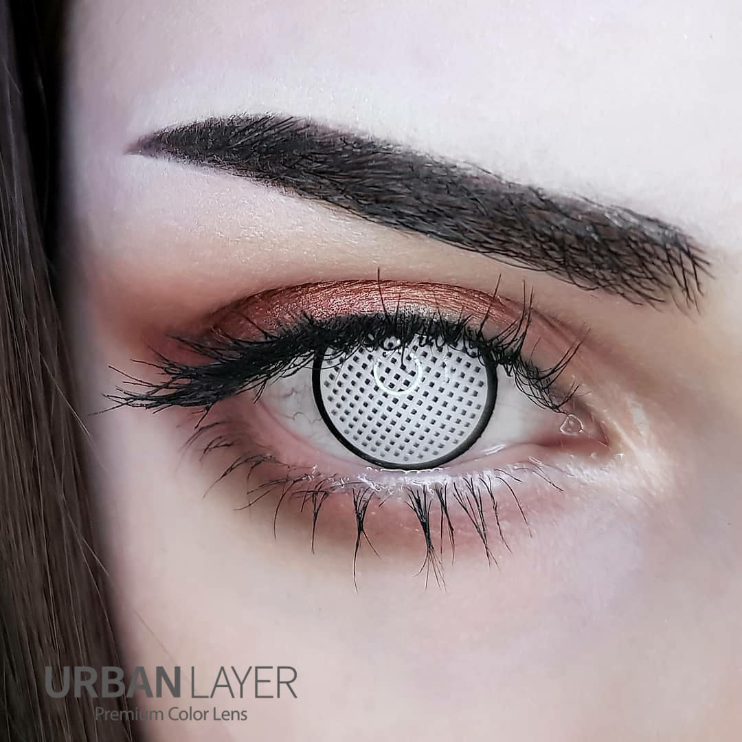White Mesh R Circle Lenses | 1 Year