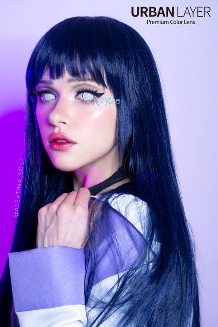 17mm White Mesh R Mini Sclera Circle Lenses | Yearly