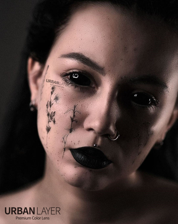 22mm Sclera Black Theatrical Lenses